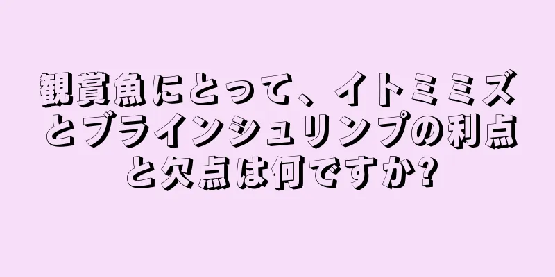 観賞魚にとって、イトミミズとブラインシュリンプの利点と欠点は何ですか?