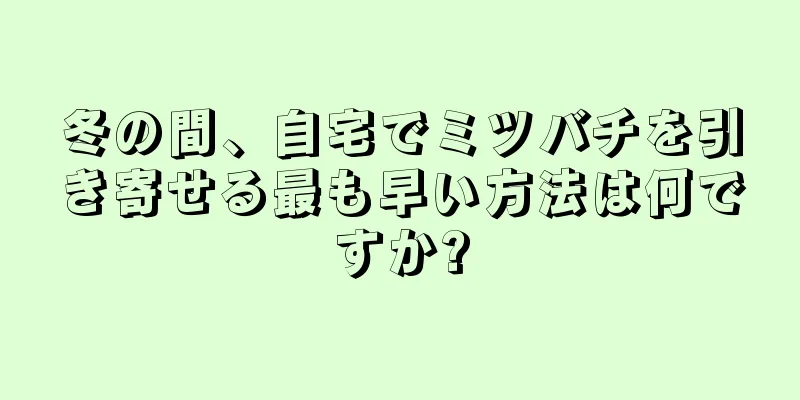冬の間、自宅でミツバチを引き寄せる最も早い方法は何ですか?