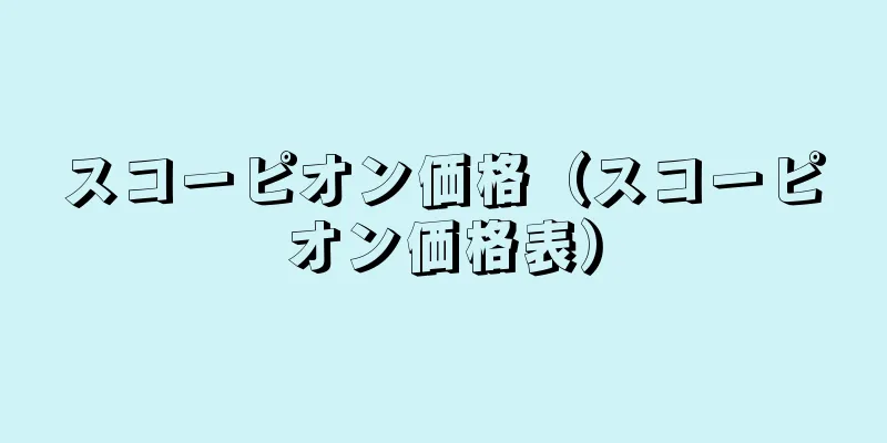 スコーピオン価格（スコーピオン価格表）