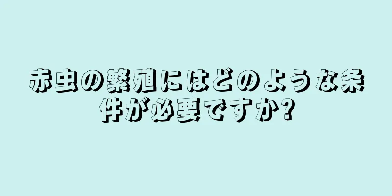 赤虫の繁殖にはどのような条件が必要ですか?