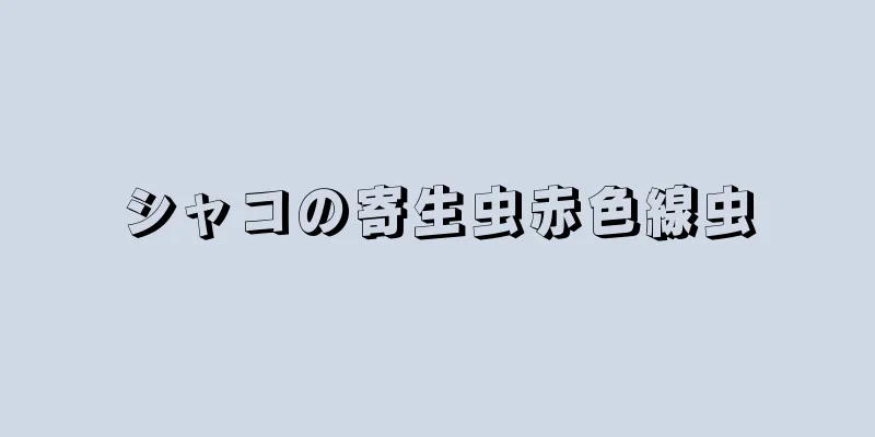 シャコの寄生虫赤色線虫