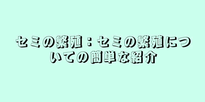 セミの繁殖：セミの繁殖についての簡単な紹介