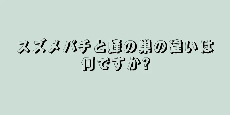スズメバチと蜂の巣の違いは何ですか?