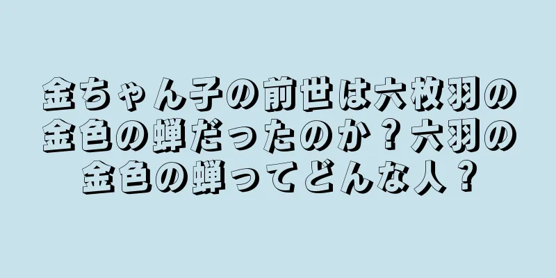 金ちゃん子の前世は六枚羽の金色の蝉だったのか？六羽の金色の蝉ってどんな人？