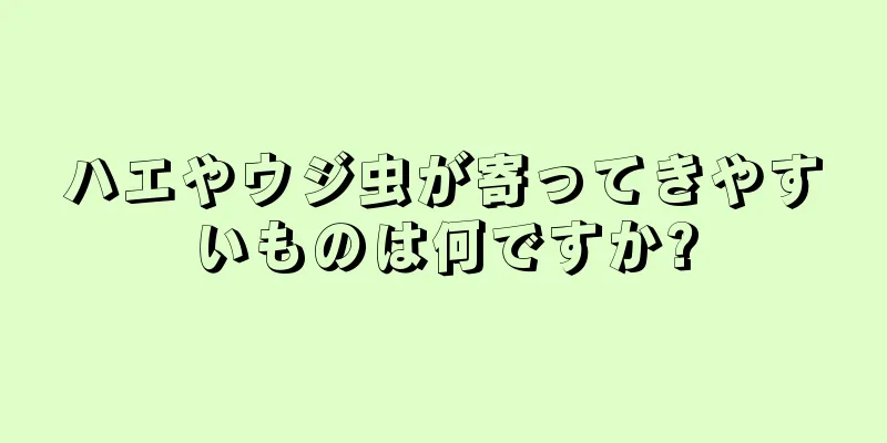 ハエやウジ虫が寄ってきやすいものは何ですか?