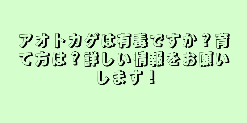 アオトカゲは有毒ですか？育て方は？詳しい情報をお願いします！