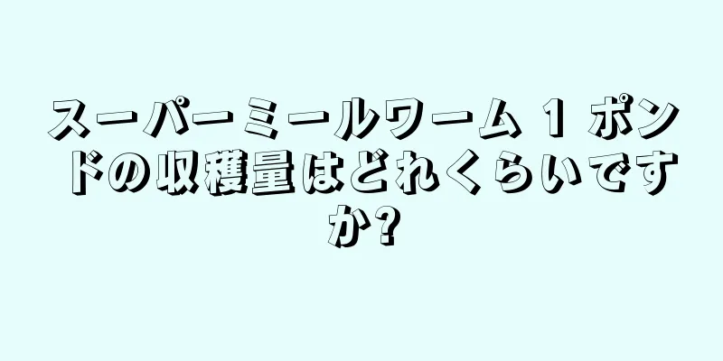 スーパーミールワーム 1 ポンドの収穫量はどれくらいですか?