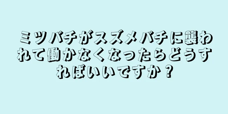ミツバチがスズメバチに襲われて働かなくなったらどうすればいいですか？