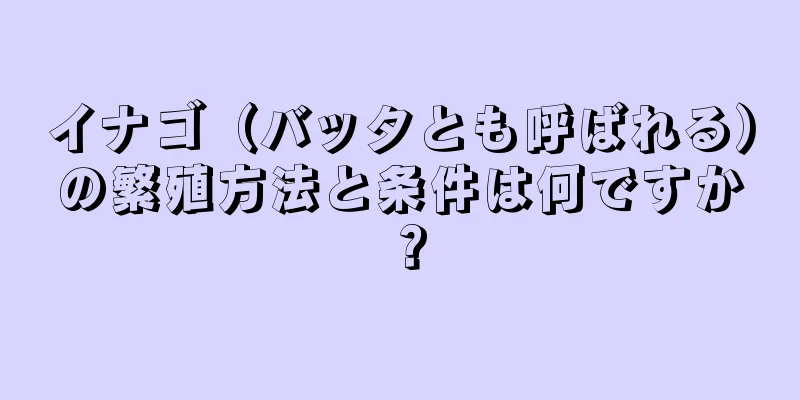 イナゴ（バッタとも呼ばれる）の繁殖方法と条件は何ですか？