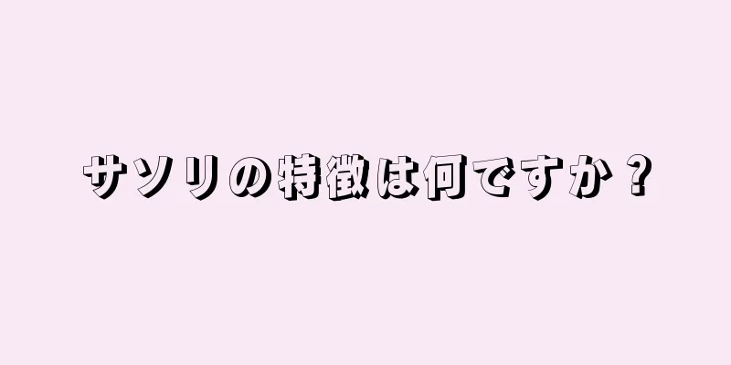 サソリの特徴は何ですか？
