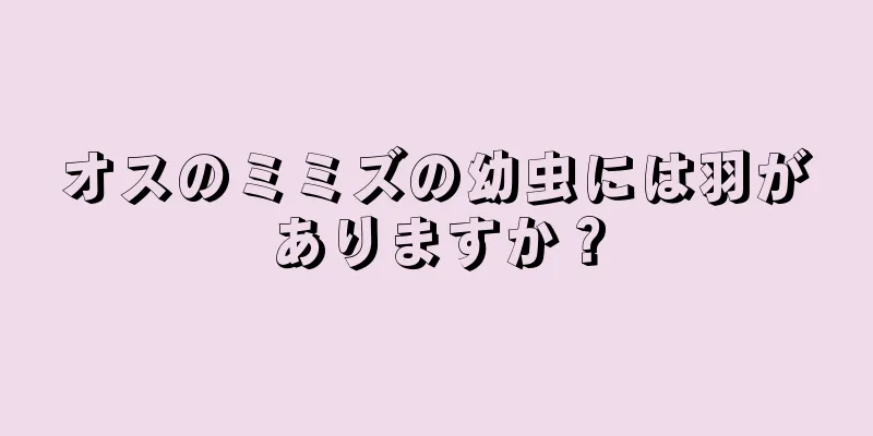 オスのミミズの幼虫には羽がありますか？