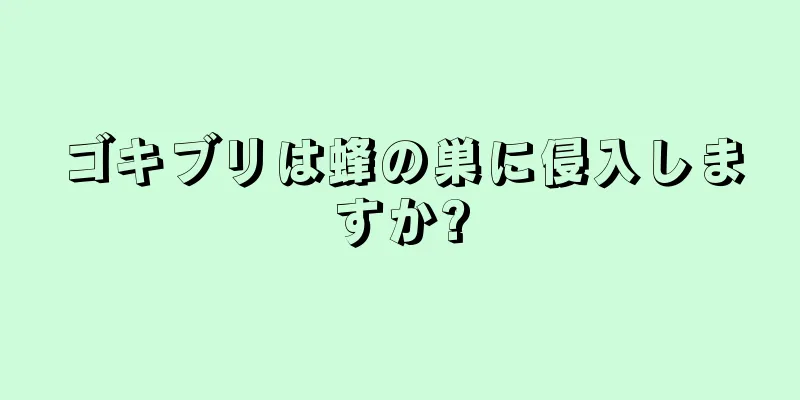 ゴキブリは蜂の巣に侵入しますか?
