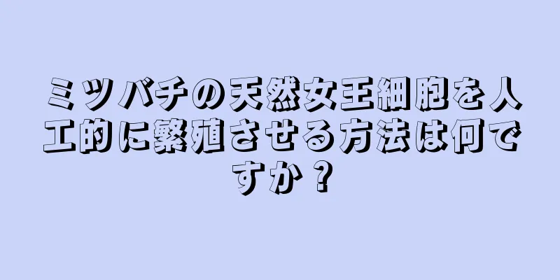 ミツバチの天然女王細胞を人工的に繁殖させる方法は何ですか？