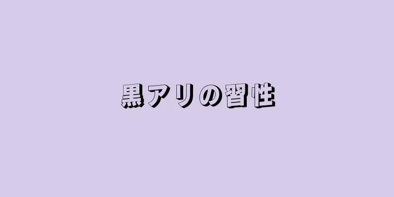 黒アリの習性