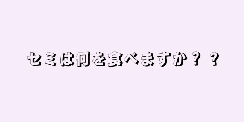 セミは何を食べますか？ ?