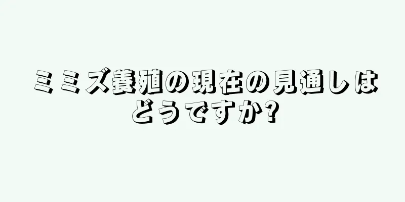 ミミズ養殖の現在の見通しはどうですか?