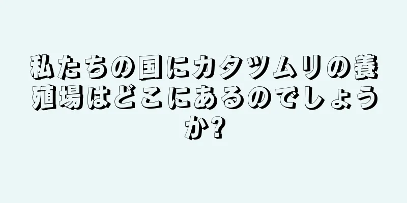 私たちの国にカタツムリの養殖場はどこにあるのでしょうか?