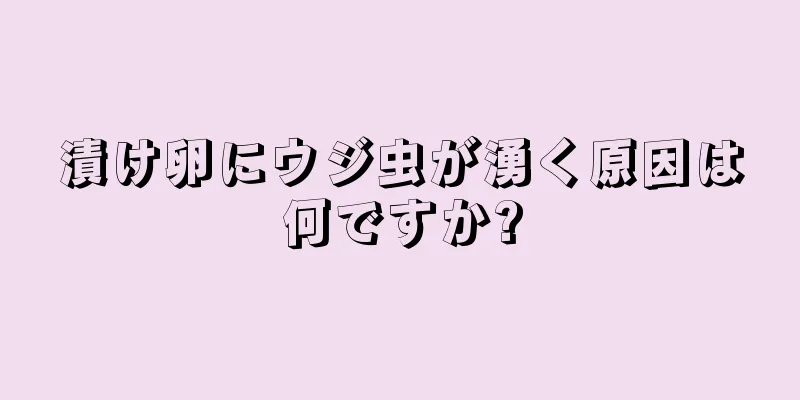漬け卵にウジ虫が湧く原因は何ですか?