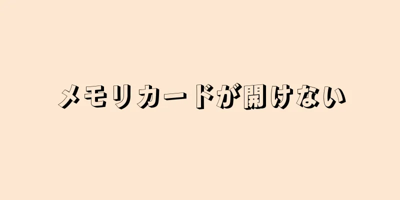 メモリカードが開けない