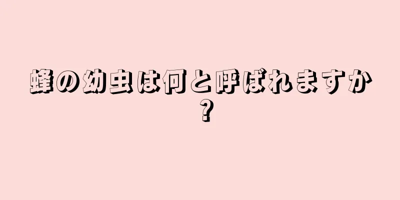 蜂の幼虫は何と呼ばれますか？