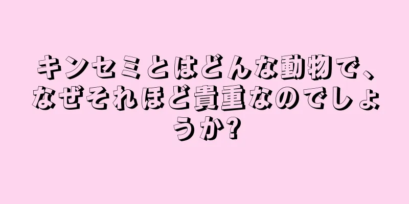 キンセミとはどんな動物で、なぜそれほど貴重なのでしょうか?