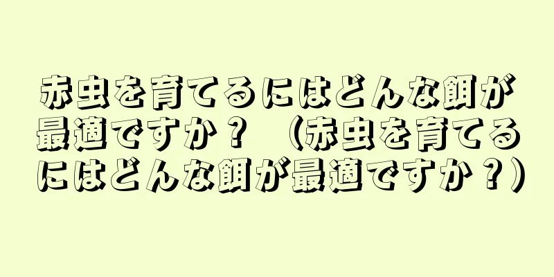 赤虫を育てるにはどんな餌が最適ですか？ （赤虫を育てるにはどんな餌が最適ですか？）