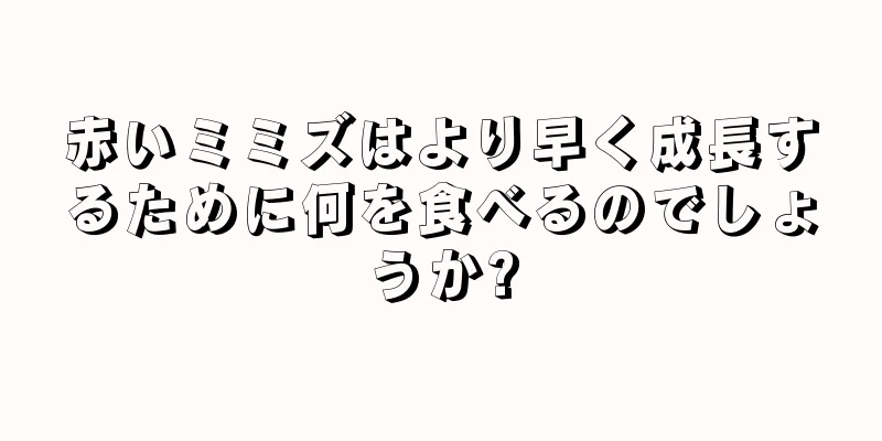 赤いミミズはより早く成長するために何を食べるのでしょうか?