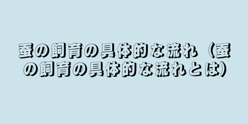 蚕の飼育の具体的な流れ（蚕の飼育の具体的な流れとは）
