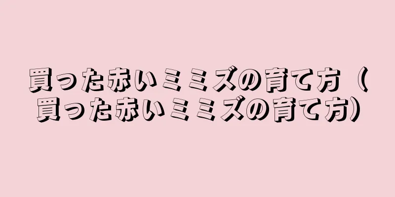 買った赤いミミズの育て方（買った赤いミミズの育て方）