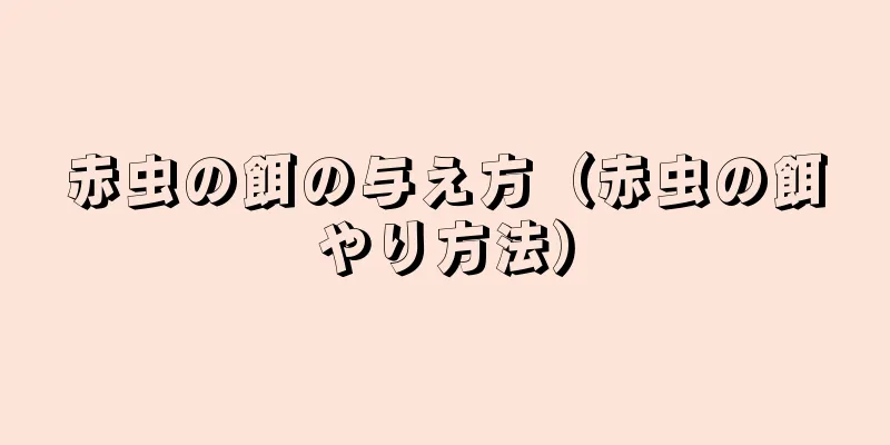 赤虫の餌の与え方（赤虫の餌やり方法）