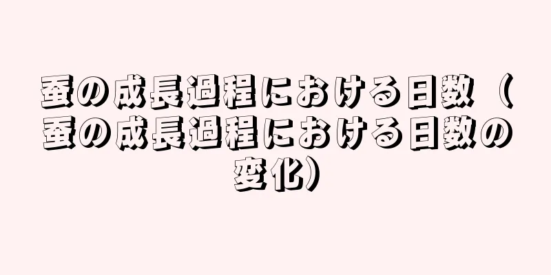 蚕の成長過程における日数（蚕の成長過程における日数の変化）