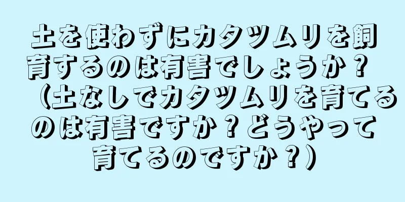 土を使わずにカタツムリを飼育するのは有害でしょうか？ （土なしでカタツムリを育てるのは有害ですか？どうやって育てるのですか？）
