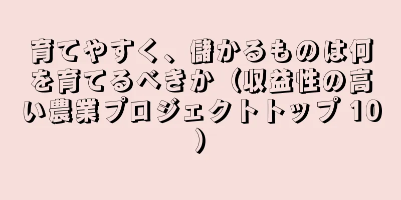 育てやすく、儲かるものは何を育てるべきか（収益性の高い農業プロジェクトトップ 10）