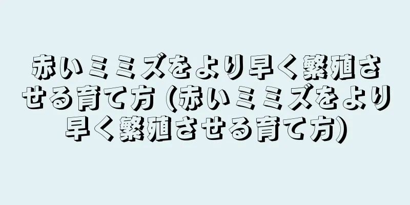 赤いミミズをより早く繁殖させる育て方 (赤いミミズをより早く繁殖させる育て方)