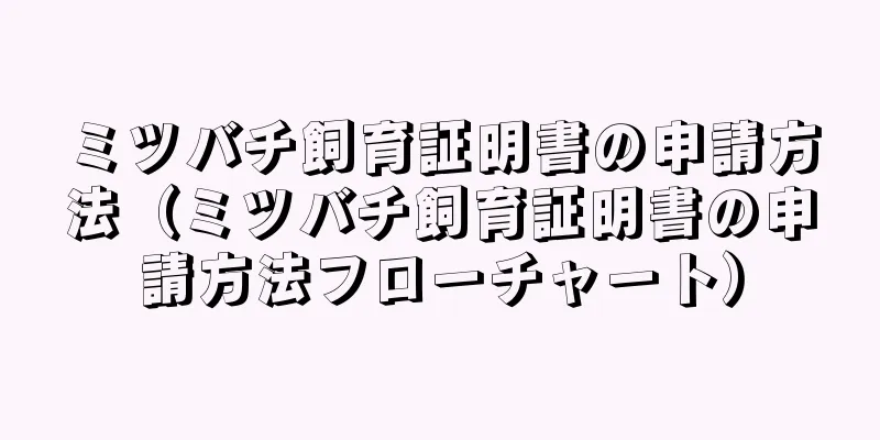 ミツバチ飼育証明書の申請方法（ミツバチ飼育証明書の申請方法フローチャート）