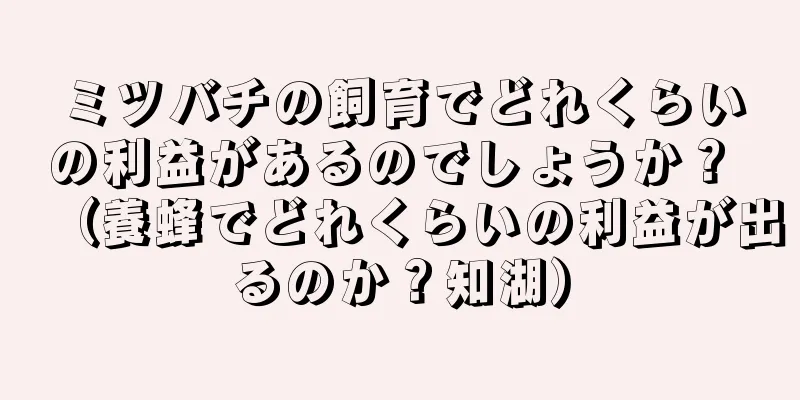 ミツバチの飼育でどれくらいの利益があるのでしょうか？ （養蜂でどれくらいの利益が出るのか？知湖）