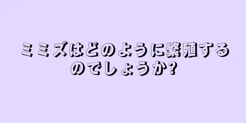 ミミズはどのように繁殖するのでしょうか?