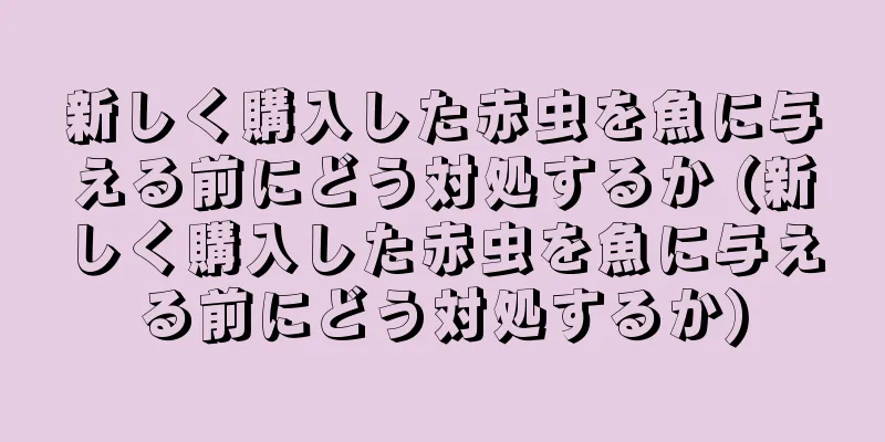 新しく購入した赤虫を魚に与える前にどう対処するか (新しく購入した赤虫を魚に与える前にどう対処するか)
