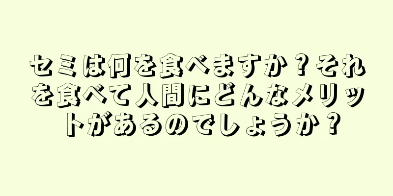 セミは何を食べますか？それを食べて人間にどんなメリットがあるのでしょうか？