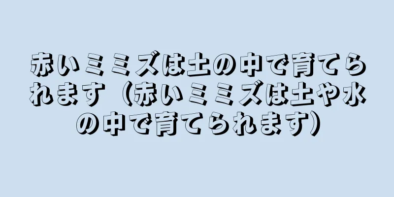赤いミミズは土の中で育てられます（赤いミミズは土や水の中で育てられます）