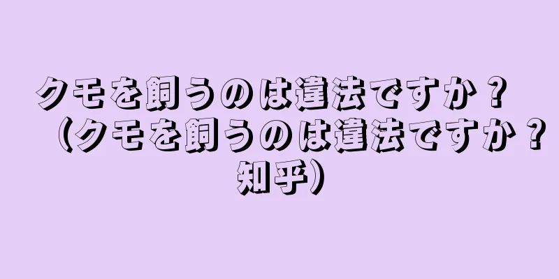 クモを飼うのは違法ですか？ （クモを飼うのは違法ですか？知乎）