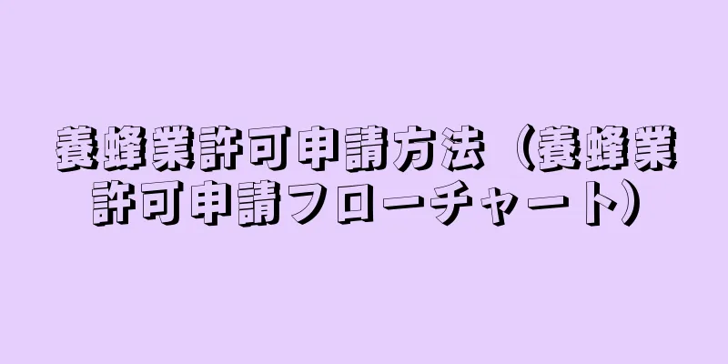 養蜂業許可申請方法（養蜂業許可申請フローチャート）