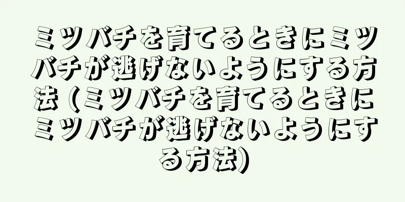 ミツバチを育てるときにミツバチが逃げないようにする方法 (ミツバチを育てるときにミツバチが逃げないようにする方法)