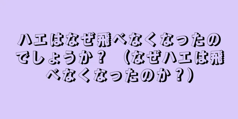 ハエはなぜ飛べなくなったのでしょうか？ （なぜハエは飛べなくなったのか？）