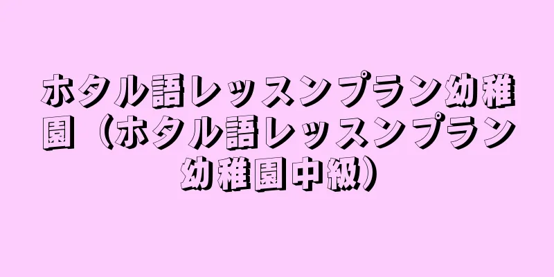 ホタル語レッスンプラン幼稚園（ホタル語レッスンプラン幼稚園中級）