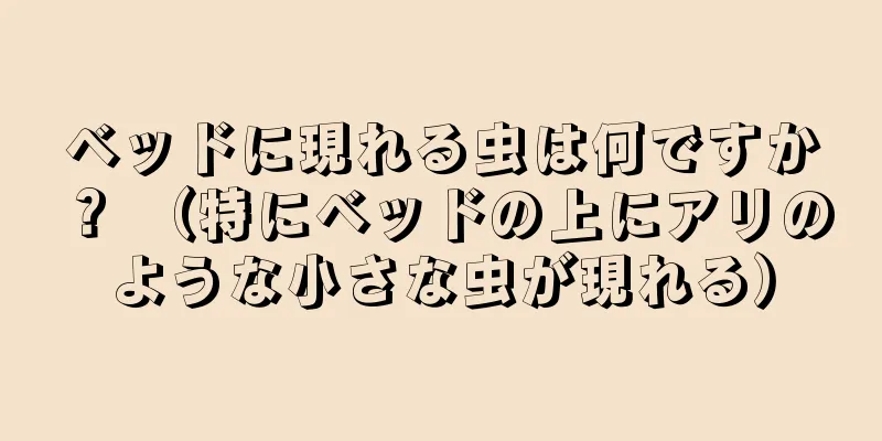 ベッドに現れる虫は何ですか？ （特にベッドの上にアリのような小さな虫が現れる）