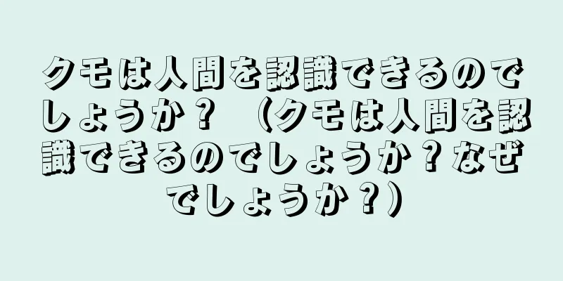 クモは人間を認識できるのでしょうか？ （クモは人間を認識できるのでしょうか？なぜでしょうか？）
