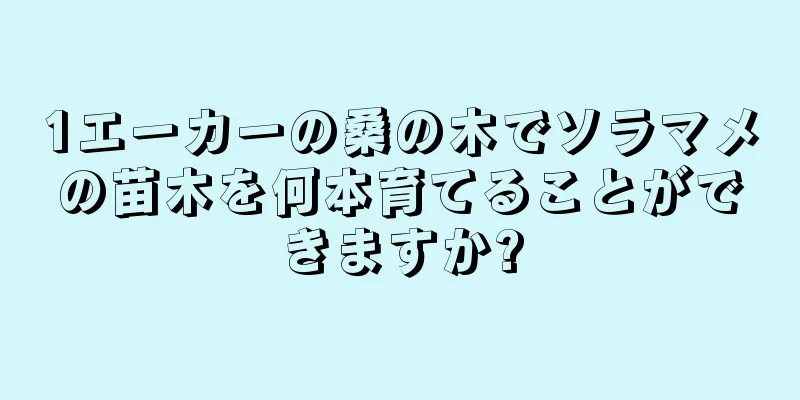 1エーカーの桑の木でソラマメの苗木を何本育てることができますか?
