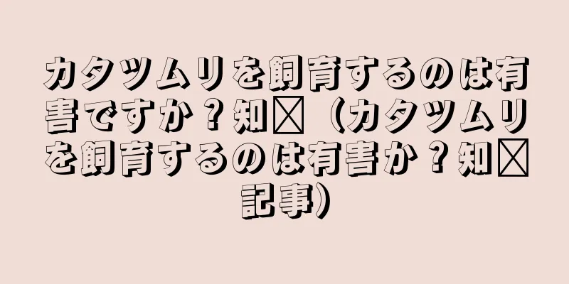 カタツムリを飼育するのは有害ですか？知书（カタツムリを飼育するのは有害か？知书記事）