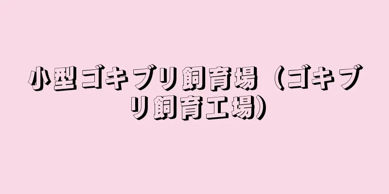 小型ゴキブリ飼育場（ゴキブリ飼育工場）